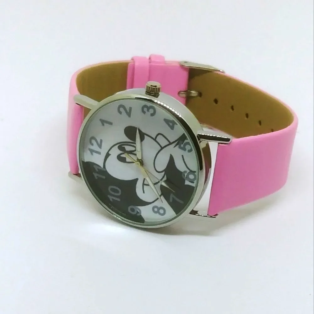Mickey Mouse Watch Pink Band w Gift Box